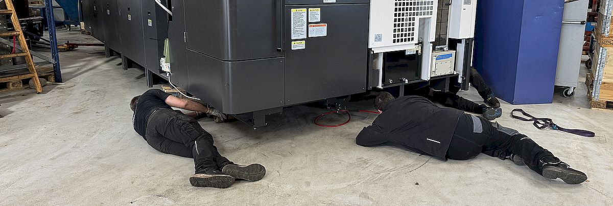 OKUMA Multus B550 omskiftning til specialskøjter da vi skal igennem en lav port.